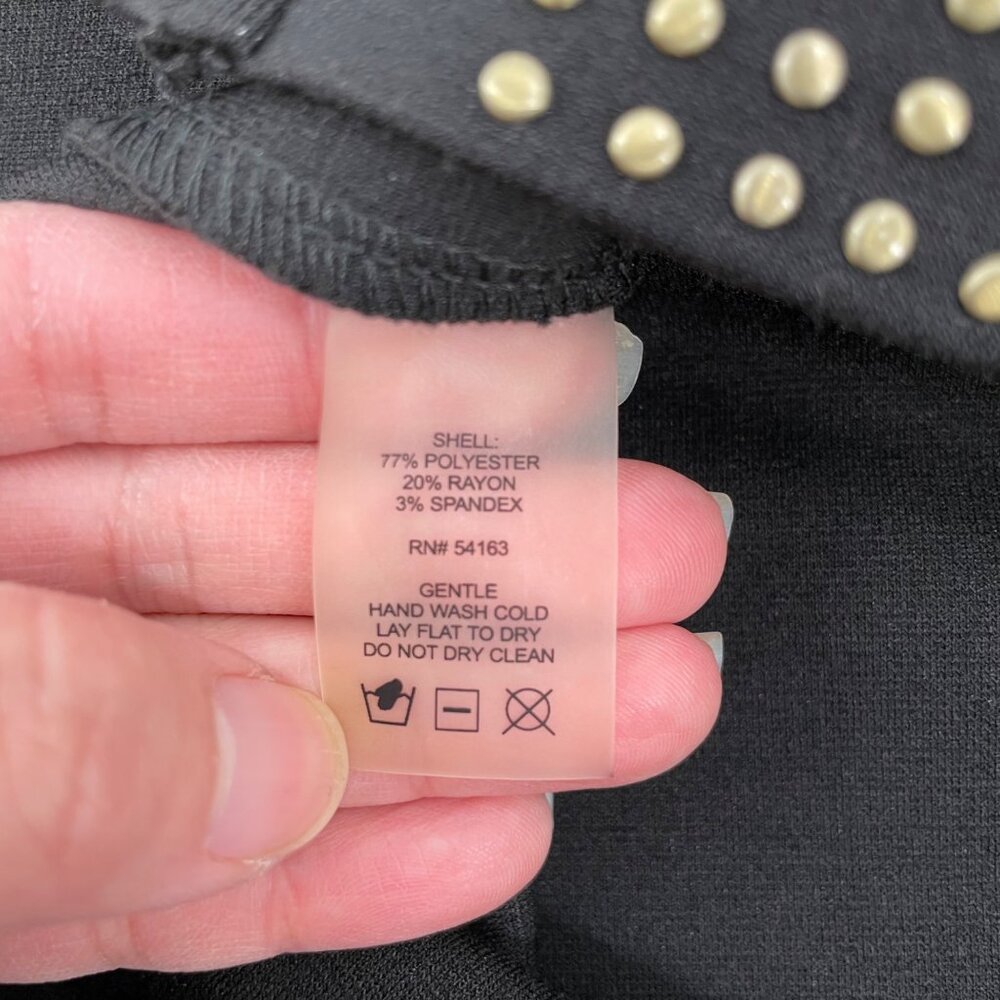 Calvin Klein Black Gold Studded Sleeveless Career Dress Womens Size 12 Modern - Picture 5 of 8